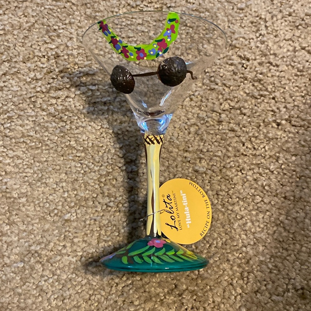Lolita Vintage Hula Tini Martini Glass.